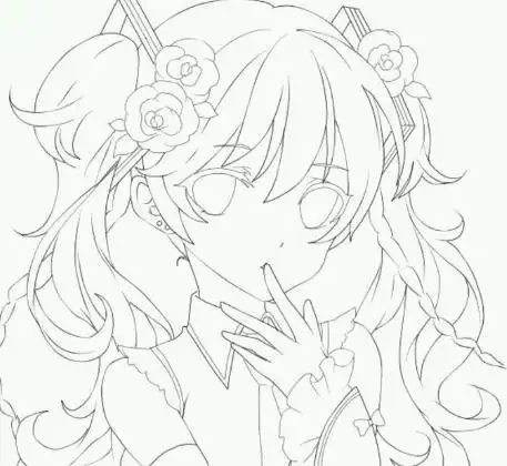 简单的铅笔画漫画人物女孩图片