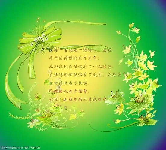 花边边框绿色背景