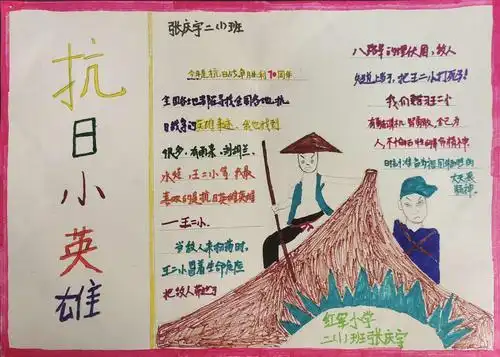 阅读红色经典读书卡手抄报读后感板报模板1669四年级两个小八路手抄报