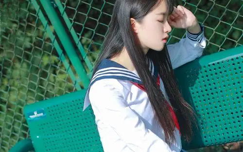 校花美女学生制服清新写真图片桌面壁纸