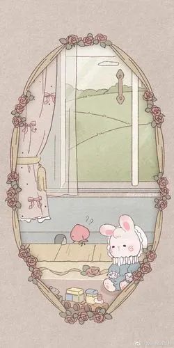 森系可爱兔兔子手绘壁纸