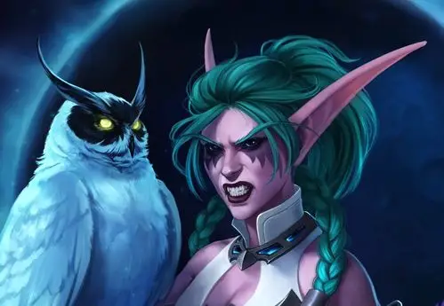 魔兽同人:暗夜精灵女祭司泰兰德 月夜战神形态