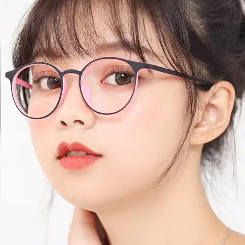 眼镜儿童防蓝光辐射护目超轻tr90近视近视眼度数定制成品光学镜