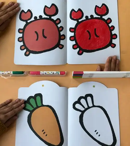 幼小衔接儿童画画本03岁宝宝涂色书幼儿园涂色绘本绘画本填色本图画本