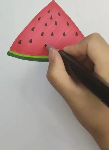 教你如何画西瓜