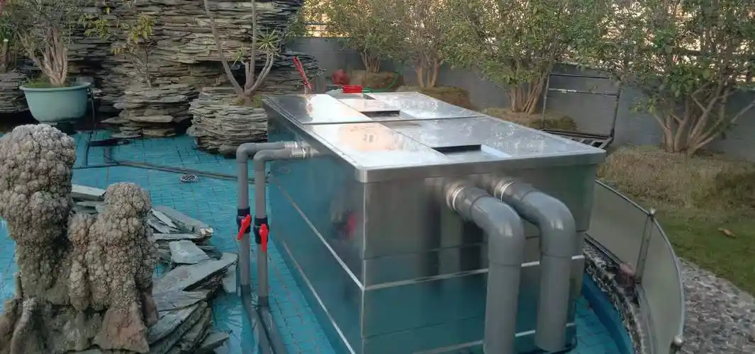 鱼池过滤系统的简单方法和做法_观赏鱼类_西南渔业网 水花鱼 水产养殖