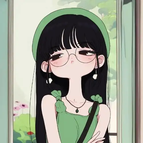 动漫头像##动漫女头#    适合夏天的绿色系可爱头像