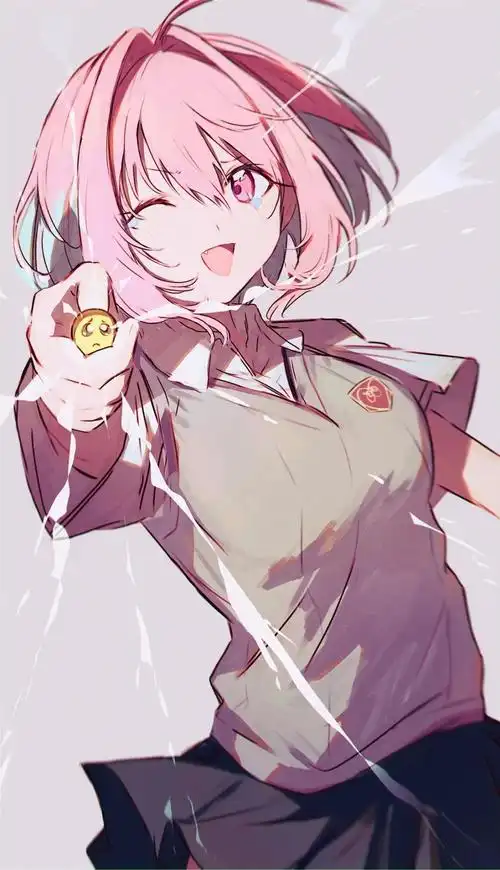 画师ハマちゃむ笔下的粉毛少女你喜欢吗