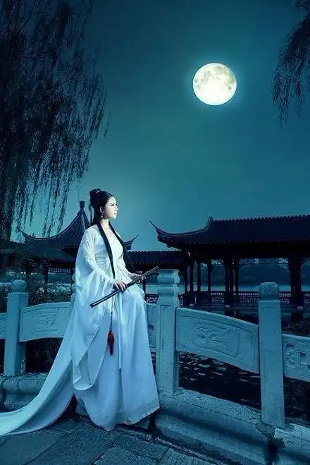 梦幻唯美古装美女古风古典古韵古装自然意境今人不见古时月今月曾经照