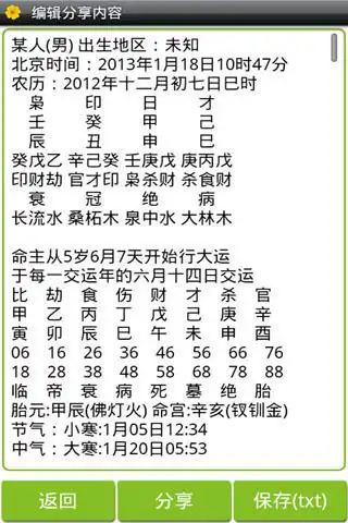 八字排盘的意思,在网上弄的八字排盘.是什么意