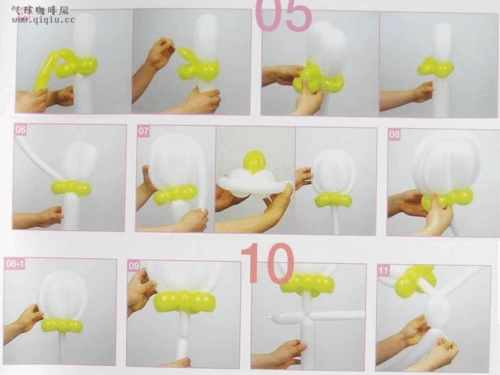如何用魔术气球做大白鹅详细图解教程