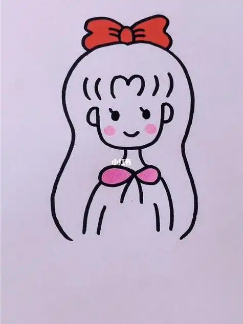 简笔画_简笔画_画画_知识_艺术好看视频-萌萌哒小女孩,看起来好简单