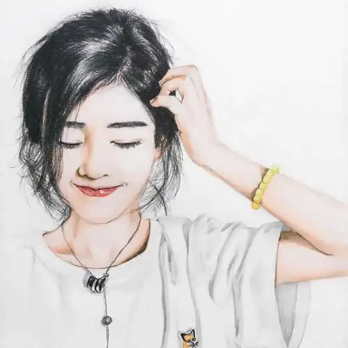 手绘定制头像真人照片转手装饰画彩铅画素描画像手绘真人漫画