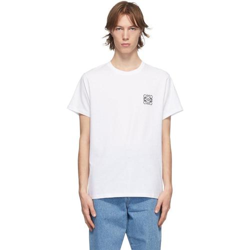 罗意威loewe男款短袖圆领t恤|white & black anagram t-shirt