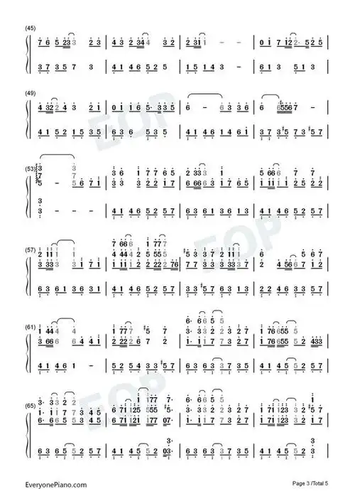 抖音热曲吹梦到西洲钢琴数字简谱