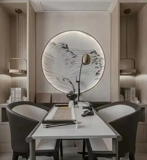 新中式风格|灰色与黛蓝的色彩组合