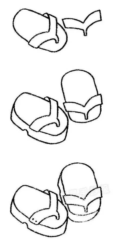 木板鞋简笔画欣赏