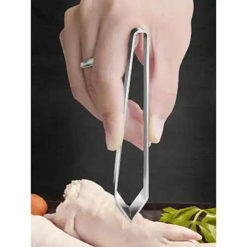 不锈钢拔毛器拔猪毛镊子拔毛神器拔鸡毛夹子家用拔鱼刺厨房小工具
