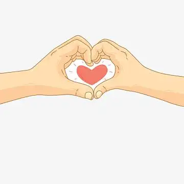 创意浪漫爱心手势矢量