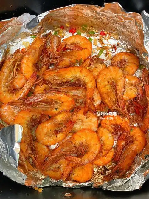 无油75空气炸香酥椒盐大虾好吃到壳都吞60