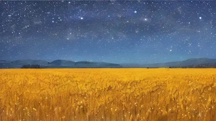 星空下的麦田,绝美桌面背景图🌌
