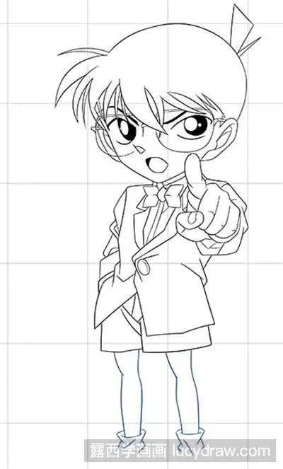 儿童画教程:教你画柯南