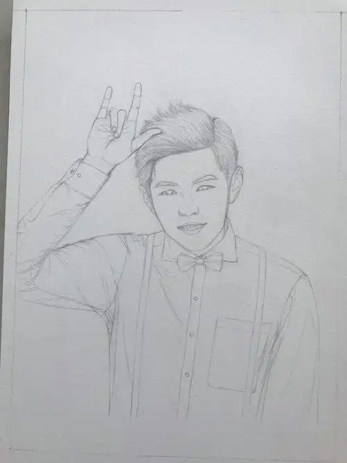 周杰伦水彩画像