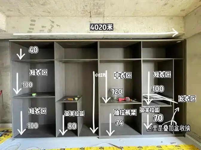 都说这种衣柜布局是木工师傅最喜欢做的
