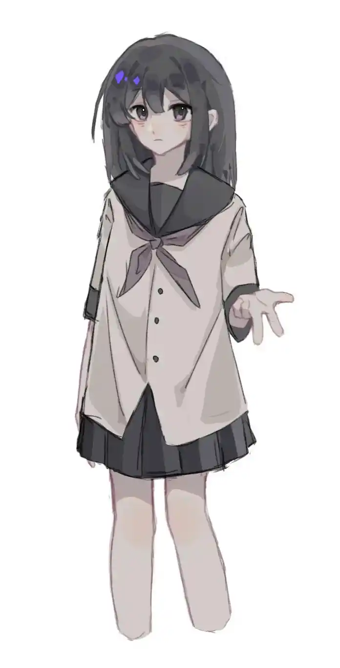 指绘 #绘画 #雪#水手服#摸鱼 呃呃呃呃呃呃呃呃呃呃呃呃 - 抖音