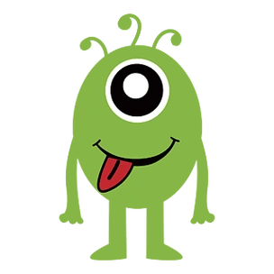 绿色吐舌头的可爱卡通怪兽可爱的卡通笑脸插图柴犬表情包可爱狗子吐