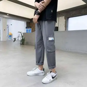 痞帅九分裤帅气男士春装显高显瘦百搭早春男式男生灰色主图款k30xl