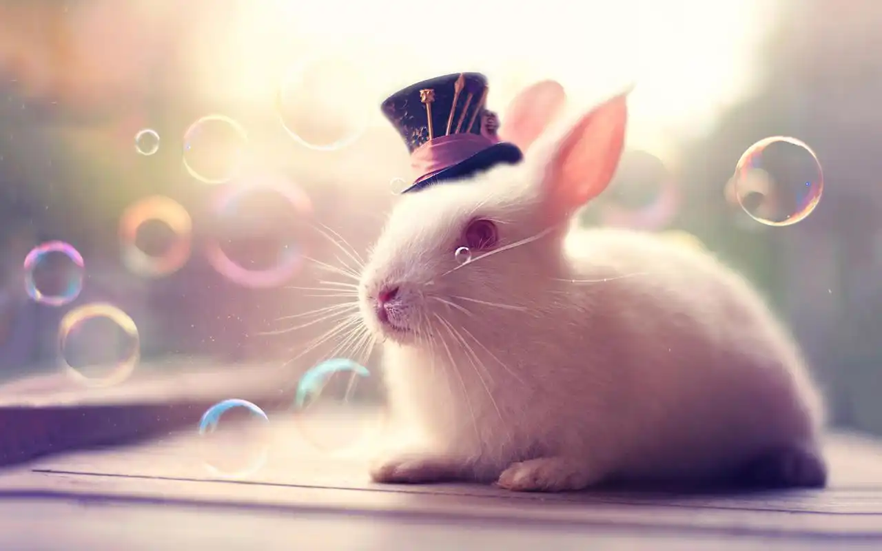 可爱萌宠小兔子高清唯美意境壁纸