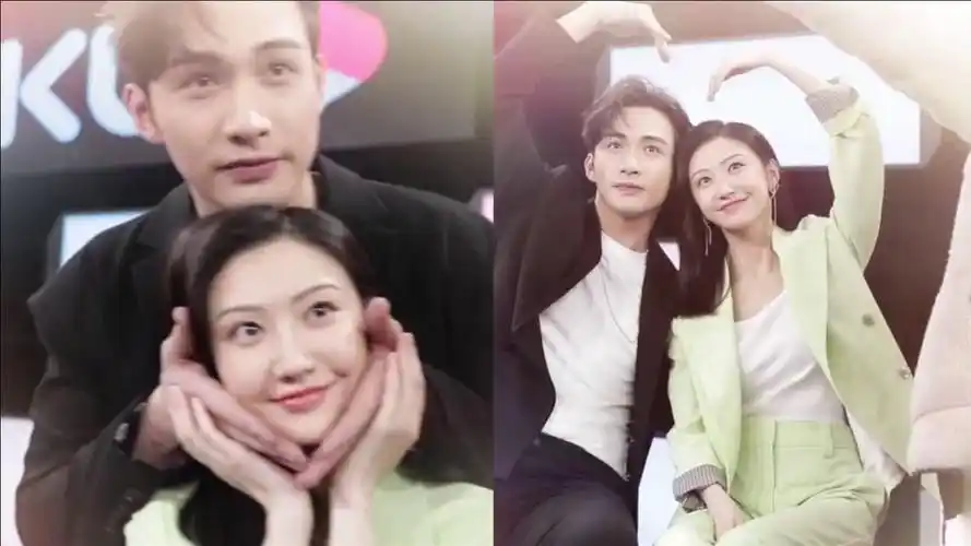 甜掉牙景甜张彬彬示范最佳情侣合照比心捧脸杀甜炸屏幕