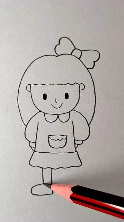 画可爱的小女孩教程