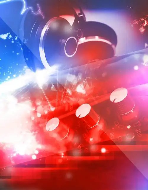 炫酷音乐会海报背景psd