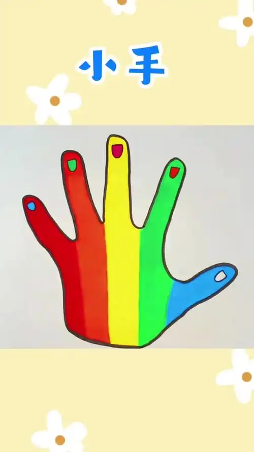 干净漂亮的小手创意简笔画
