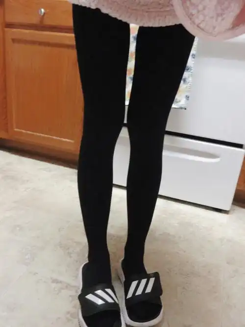 黑色抓绒打底袜 包脚袜 太好穿了吧