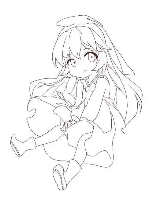 可爱简笔画萌动漫呆萌