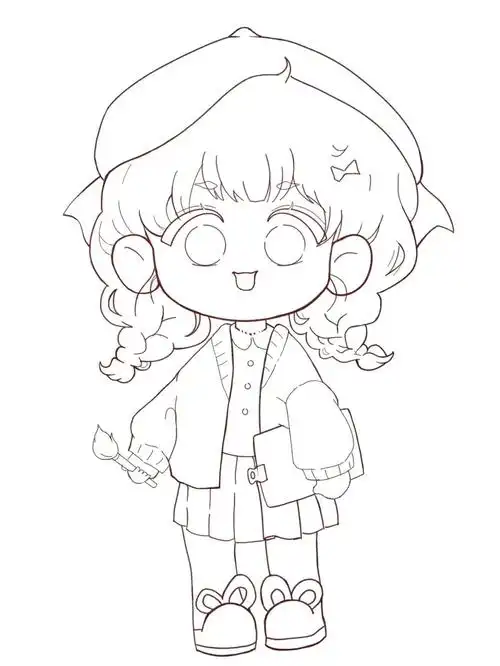 明天上色96#procreate  #少女线稿  #速写素材  #线稿  #ipad