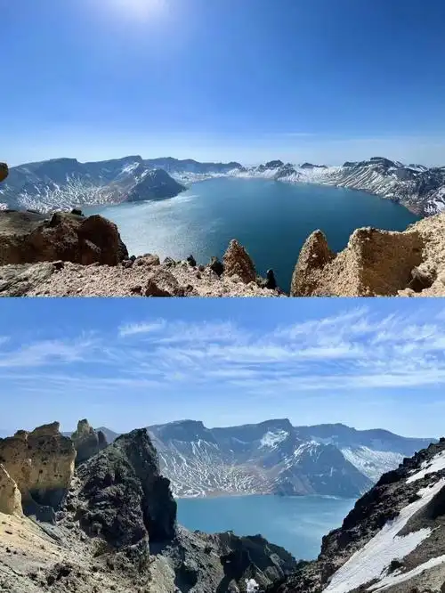 十月份的长白山天池