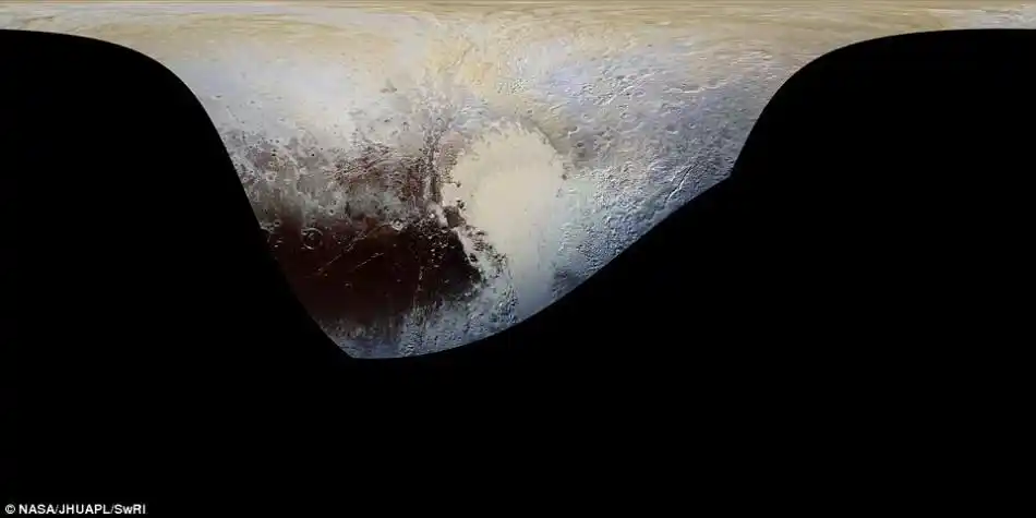 "新视野"号探测器拍摄的最新冥王星高清近景图 展示独特的"蛇皮"地貌