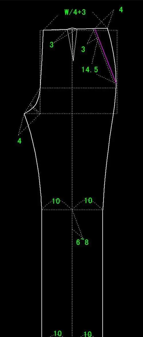 跟张哥学裁剪之裤子系列女直筒裤