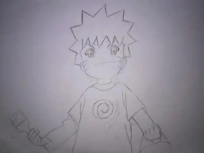 火影手绘漩涡鸣人