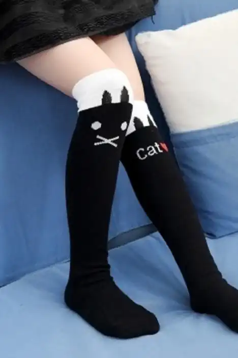 儿童中筒袜女童长筒袜过膝袜宝宝半高筒堆堆袜子纯棉春秋夏季薄款