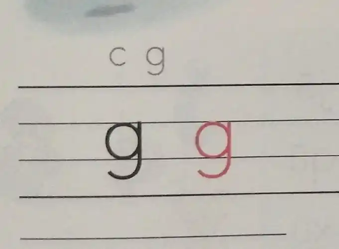 其它 拼音~声母② 写美篇g:①左半圆②竖左弯