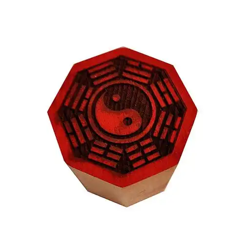 先天八卦印后天八卦印道木质用品5公分圆形单面印