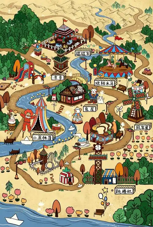 给一个杀人游戏画了一张地图海报