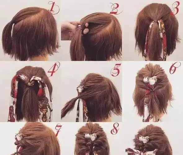 短发怎么扎起来,很短的短发怎么扎图20