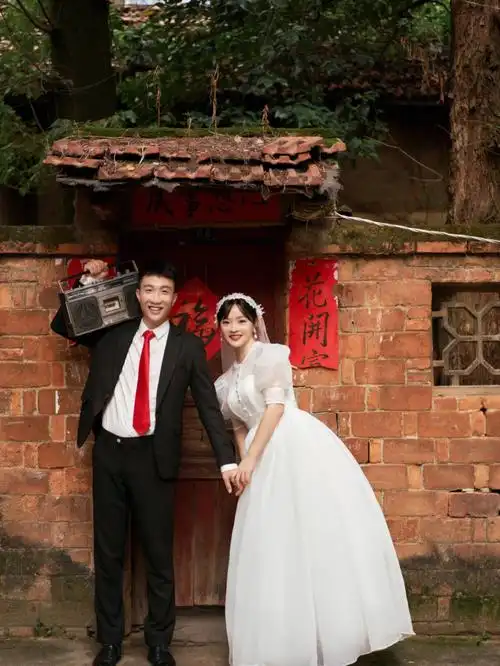 90年代复古婚纱照