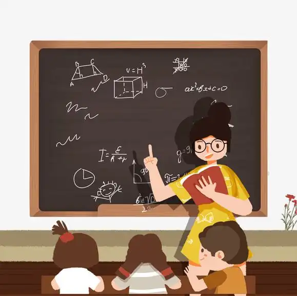 免抠卡通手绘教师节装饰讲课的老